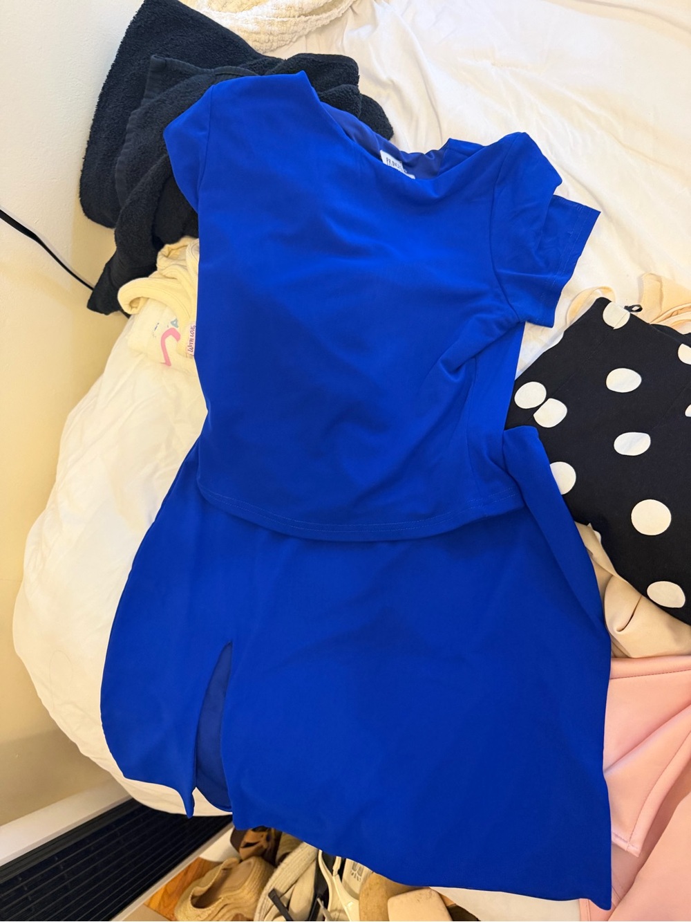 Princess Polly Electric Blue Two-Piece Skirt Set
